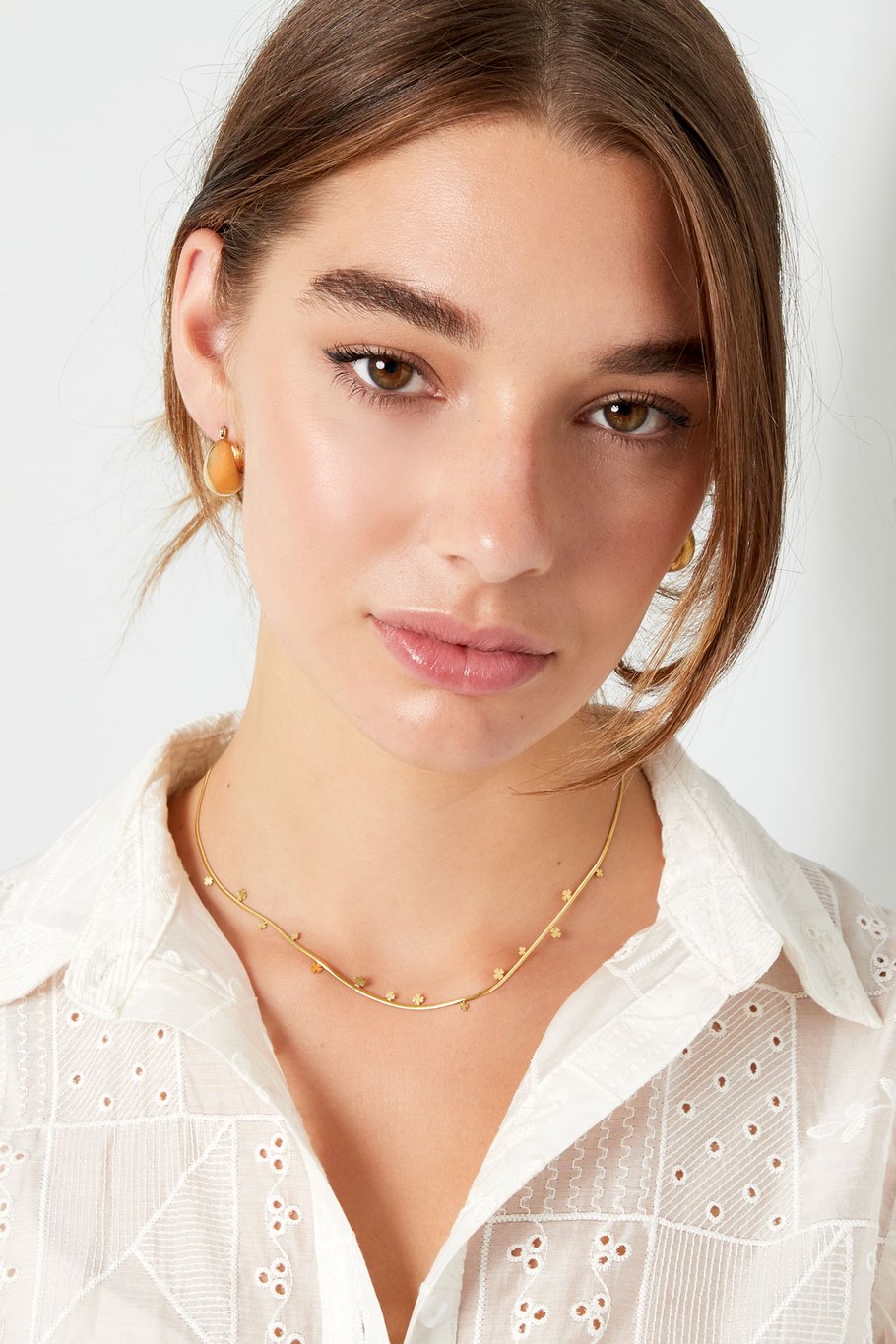 Collier de fête trèfle - doré Image4